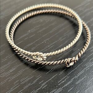 Chic Twisted Silver and Gold Bracelets